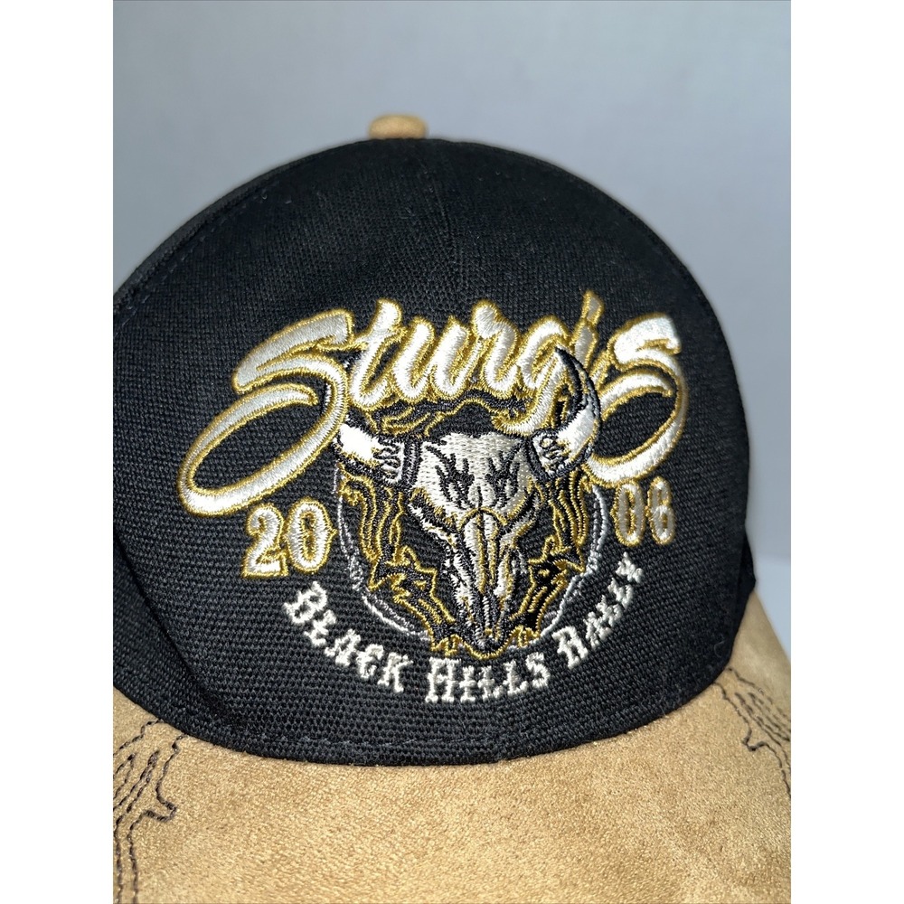 Vtg Sturgis Black Hills Motorcycle Rally‎ 2006 66th Annual Black & Khaki Hat Cap - Picture 6 of 10